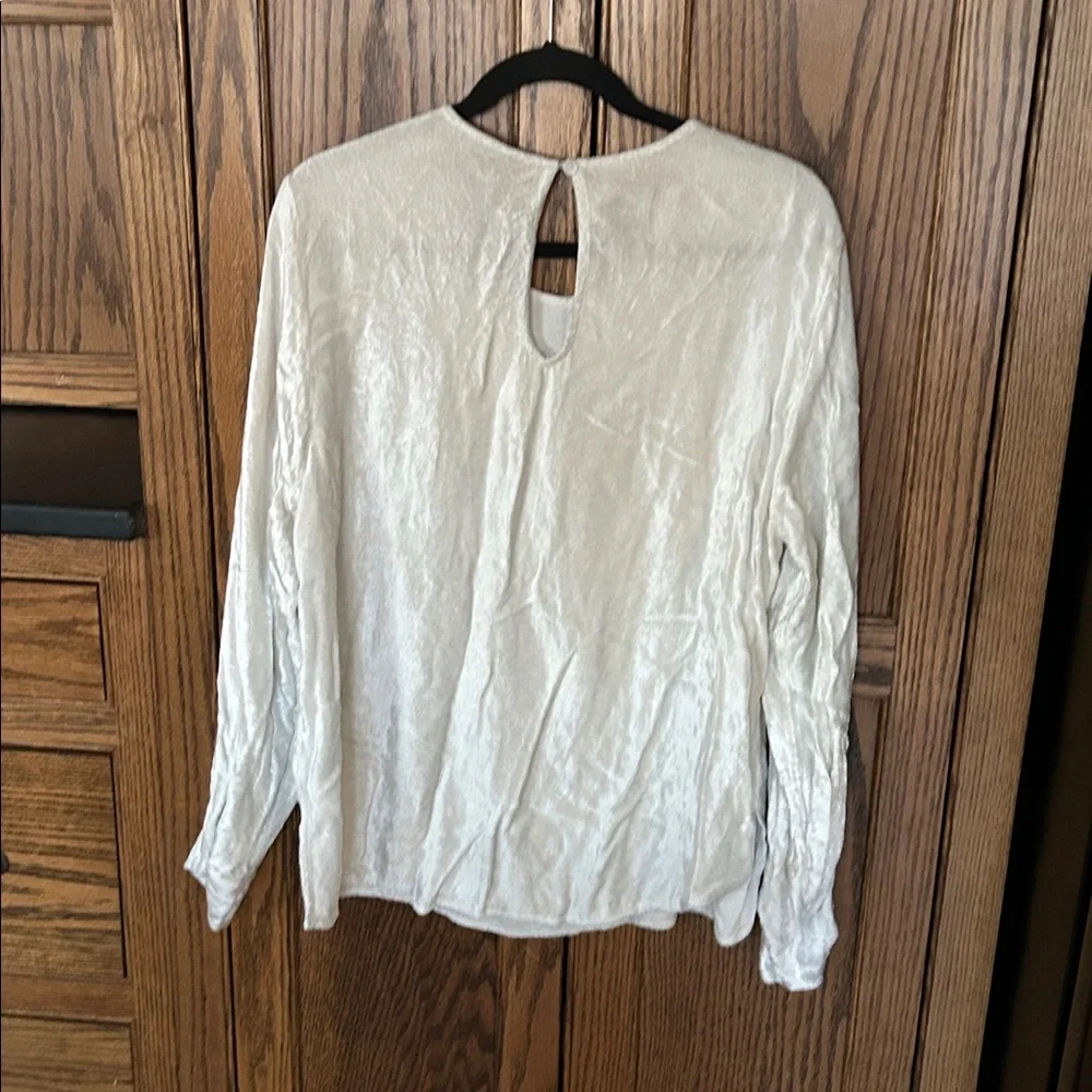 KAREN KANE Crushed Velvet Rhinestone Gemstone Embellished Blouse Top XL - Picture 7 of 7